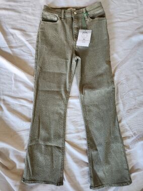 Pistola Lennon High Rise Crop Boot Jeans Womens 27 Olive Green Crop Bootcut